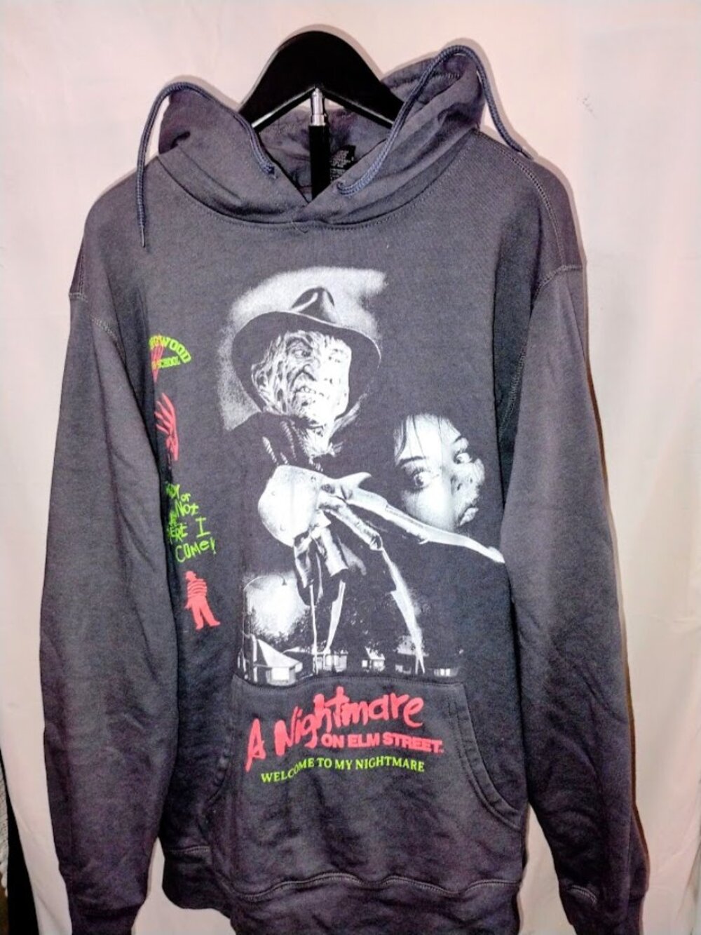 Licensed A Nightmare on Elm Street "Welcome to My Nightmare" Pullover Hoodie